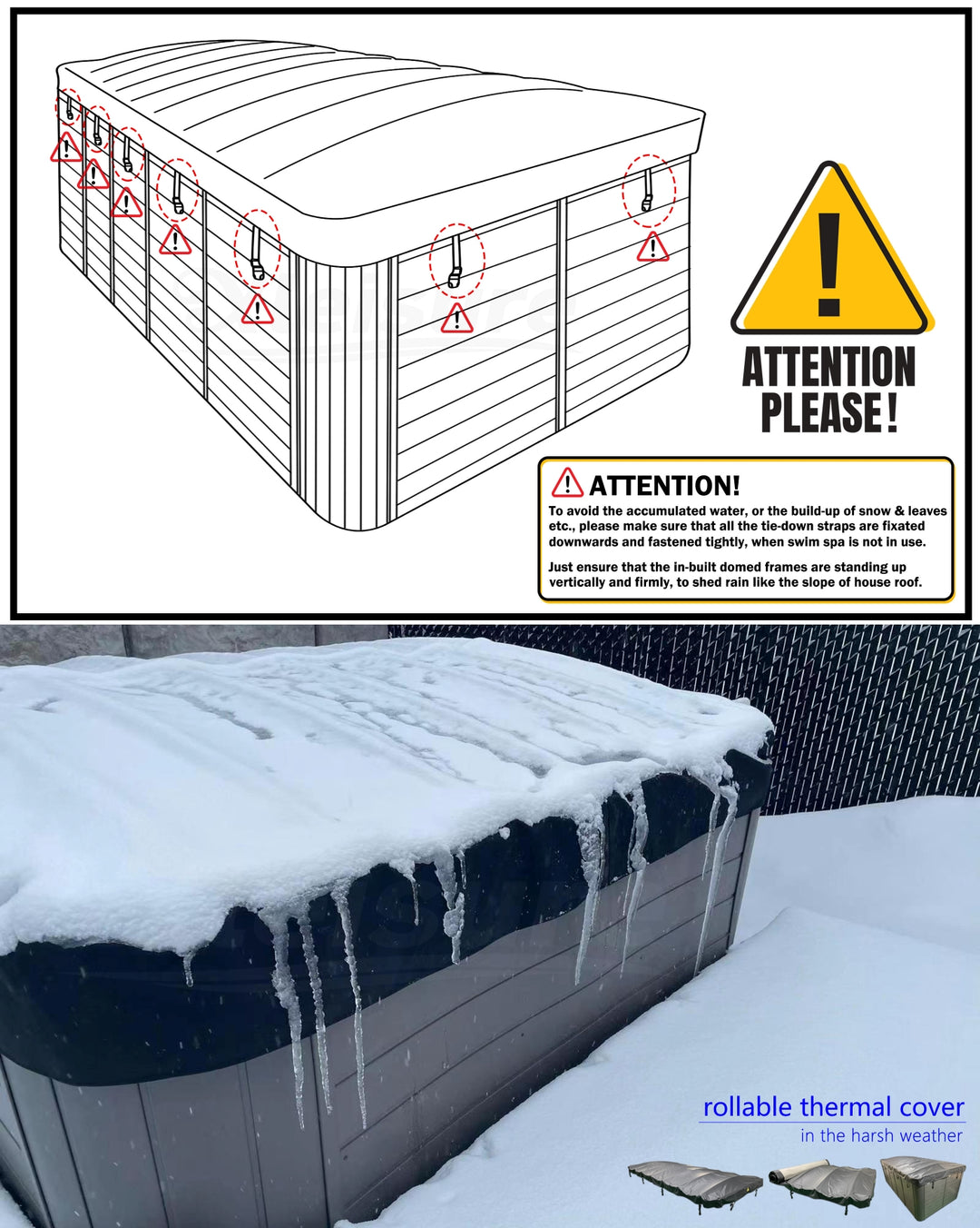 SwimSpa Rullöverdrag olika storlekar