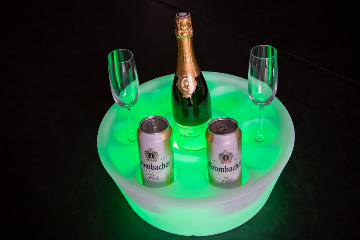 Flytande poolbar med LED-belysning