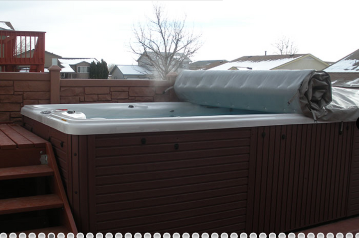 Rullöverdrag för SwimSpa tillverkat efter mått