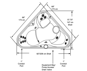 Termoskydd för Hot-Spring Sovereign med metallplattor